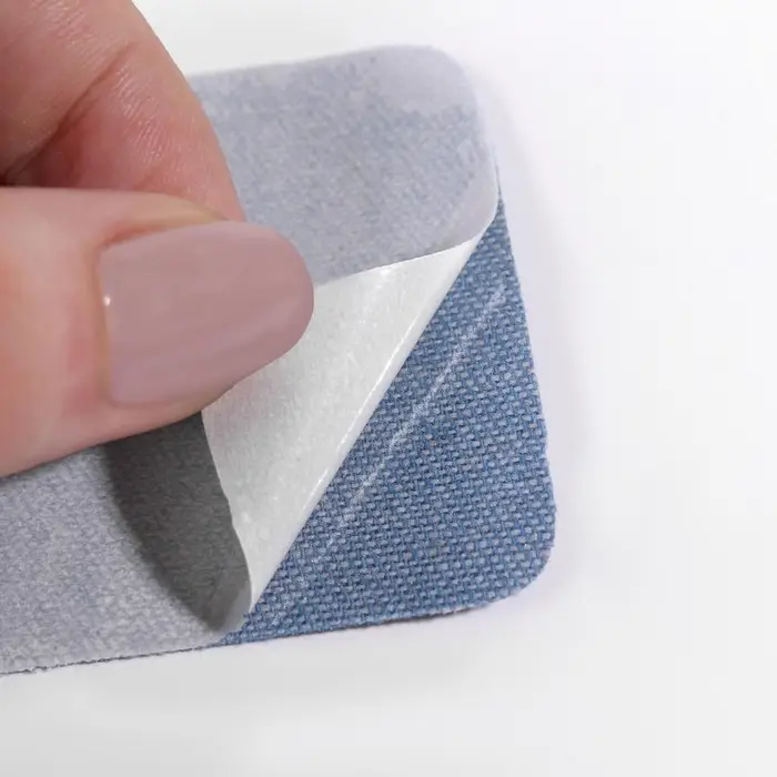 Заплатки для одежды, 5.5&times;5.5 см, клеевые, пара, голубые