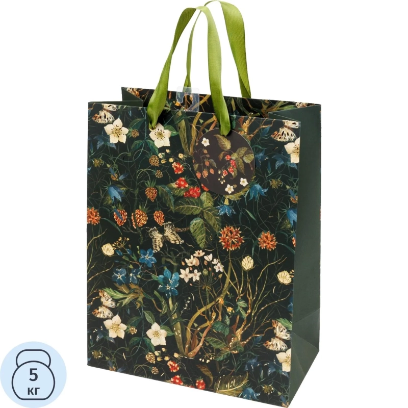 Пакет для подарков PREMIUM FLORA.ЛЕСНЫЕ ЯГОДЫ, L, 26x32.4x13 см,2-852/07