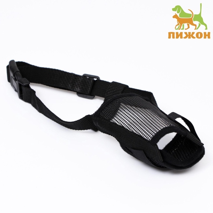 Намордник сетчатый с двойной фиксацией, размер M (длина по носу 10 см, обхват морды 20 см), чёрный Намордник сетчатый с двойной фиксацией, размер M (длина по носу 10 см, обхват морды 20 см), чёрный