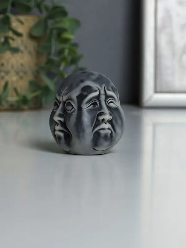 Фигурка &laquo;Многоликий Будда&raquo;, мраморная крошка, 6 см