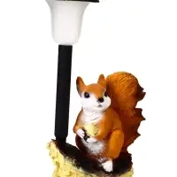 Садовая фигура - фонарь из полистоуна &laquo;Белка с орешком&raquo;, 24&times;16&times;24 см