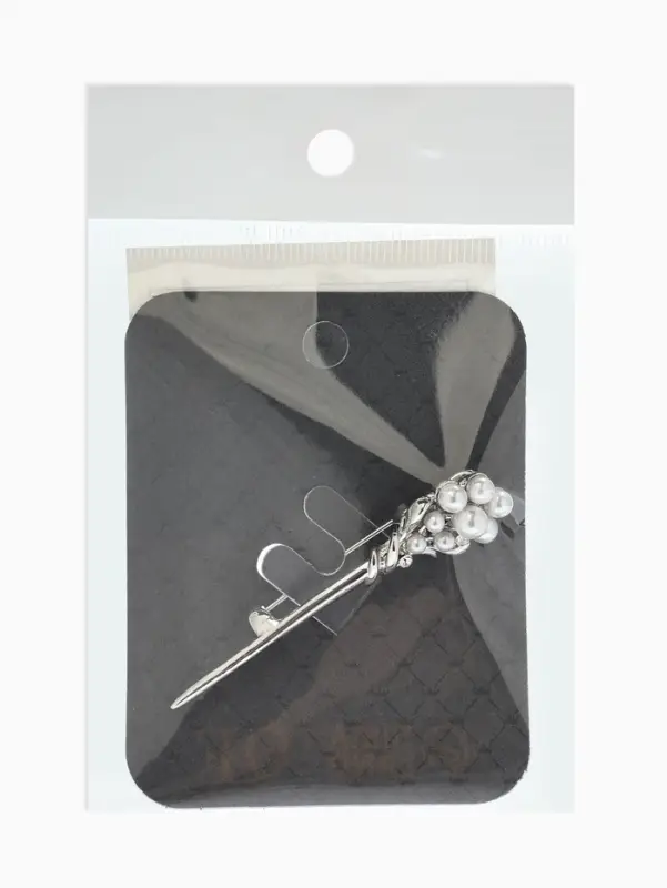 Брошь &laquo;Факел&raquo; жемчужный, цвет белый в серебре