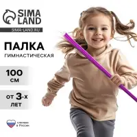 Палка гимнастическая 100 см, фиолетовая