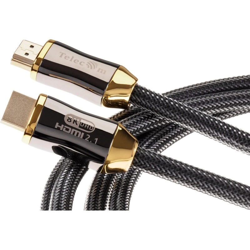 Кабель HDMI 19M/M,ver. 2.1, 8K@60 Hz 1m  Telecom <TCG300-1M