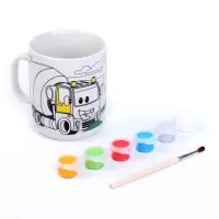 Набор для росписи керамической кружки «Машины-помощники», 300 мл Набор для росписи керамической кружки «Машины-помощники», 300 мл