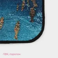Коврики для ванной и туалета Доляна &laquo;Рыбки&raquo;, 3 шт., 50&times;80 см, 50&times;40 см, 40&times;43 см