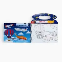 Водная раскраска &laquo;Плывём, едем и летим&raquo;, Синий трактор, с маркером, многоразовая