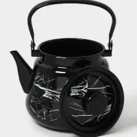 Чайник кон. с мет.р. 3,5л (черная)Черный мрамор Чайник кон. с мет.р. 3,5л (черная)Черный мрамор