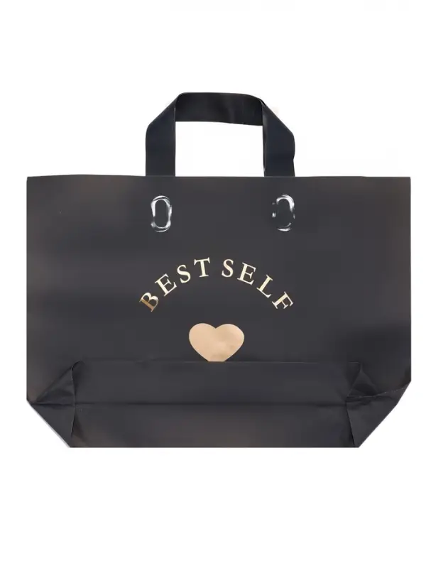 Пакет с петлевой ручкой черный 34 х 25 х 8 см 80 мкм Пакет с петлевой ручкой черный 34 х 25 х 8 см 80 мкм