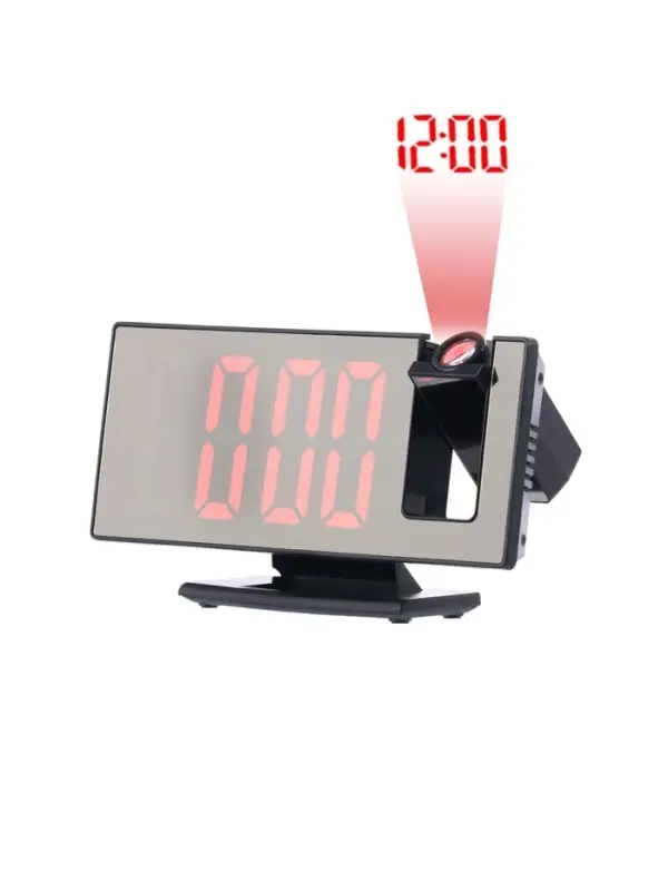 Часы-будильник электронные настольные с проекцией, USB, 18.4&times;7.5 см, красная индикация