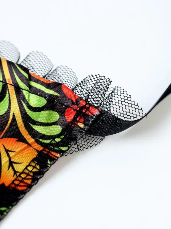 Карнавальный воротник "Народная краса" цвет чёрный