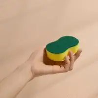 Губки для уборки с чистящим слоем тм VETTA, 3 шт, 7х10,5х2,5см, поролон, абразив