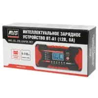 Интеллектуальное зарядное устройство для автомобильного аккумулятора AVS BT-A1 (6A) 12V