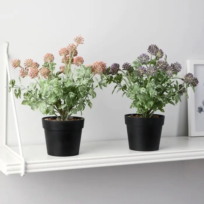 Искусственный цветок в горшке &laquo;Мордовник&raquo;, 9&times;22 см, МИКС