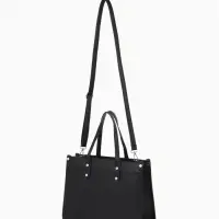 Сумка женская тоут TEXTURA на молнии, с кошельком, 30&times;10&times;24 см, чёрный