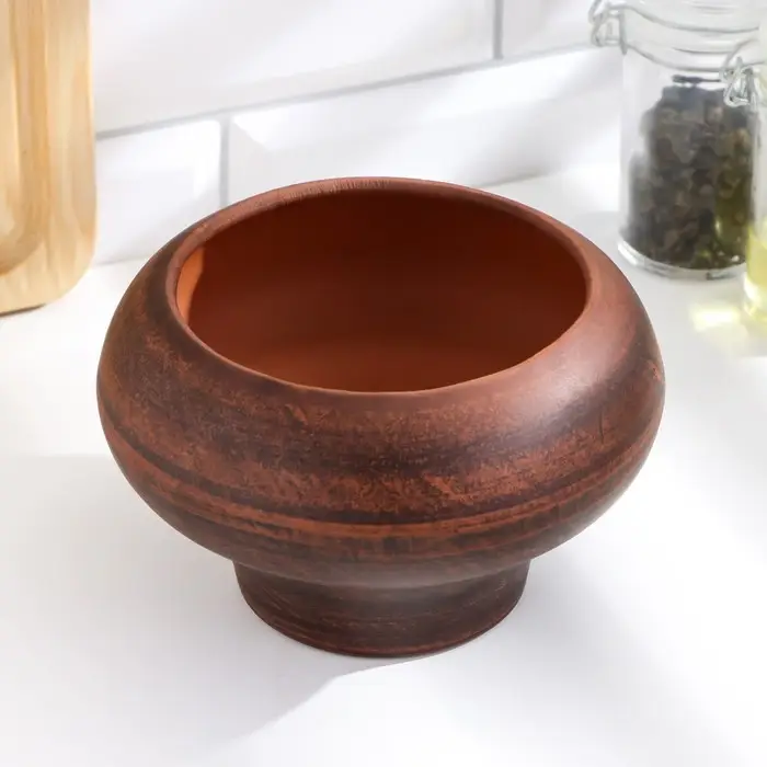 Горшок для жаркого &laquo;Классика&raquo;, 600 мл, 13&times;14 см, красная глина