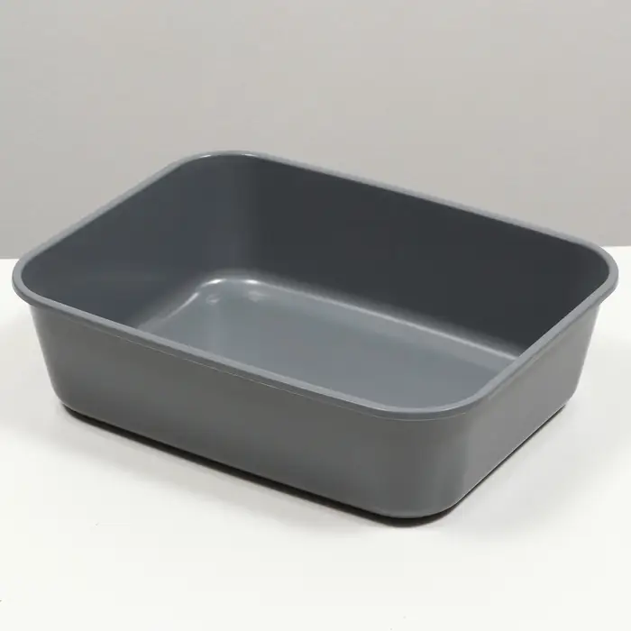 Туалет для кошек &laquo;Сима&raquo; FIX, 29&times;38&times;10.5 см, без сетки, пластик, серый