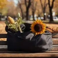 Сумка изо льна двухсторонняя SL HOME Linear bag, 67&times;35 см