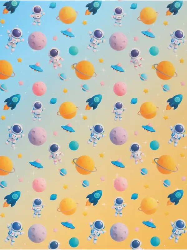 Бумага упаковочная двухсторонняя &laquo;Космос&raquo;, 50&times;70 см