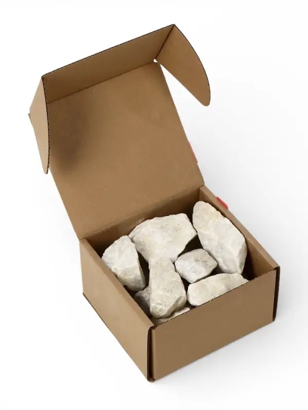 Кварц коробка 10 кг Колотый фракция 70 - 150 мм