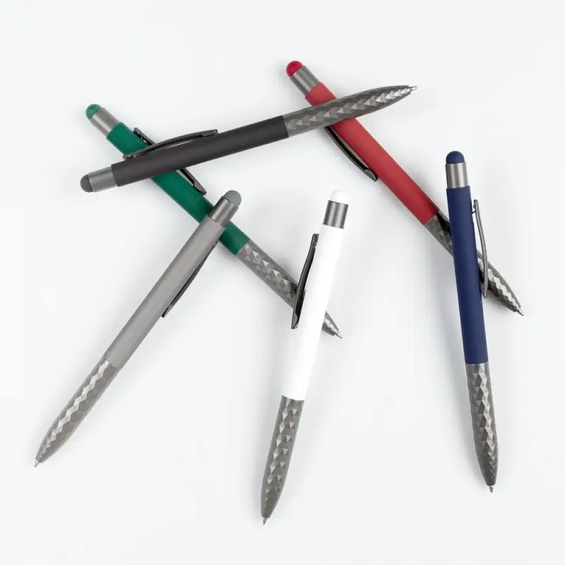 Ручка шариковая Digit Soft Touch со стилусом, зеленая Ручка шариковая Digit Soft Touch со стилусом, зеленая