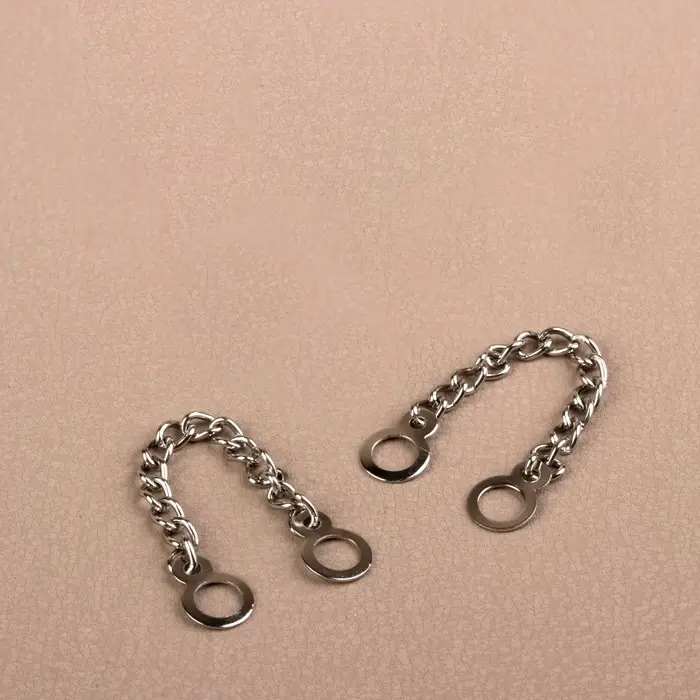 Цепочка для одежды, 0.9&times;10 см, 2 шт., цвет серебряный