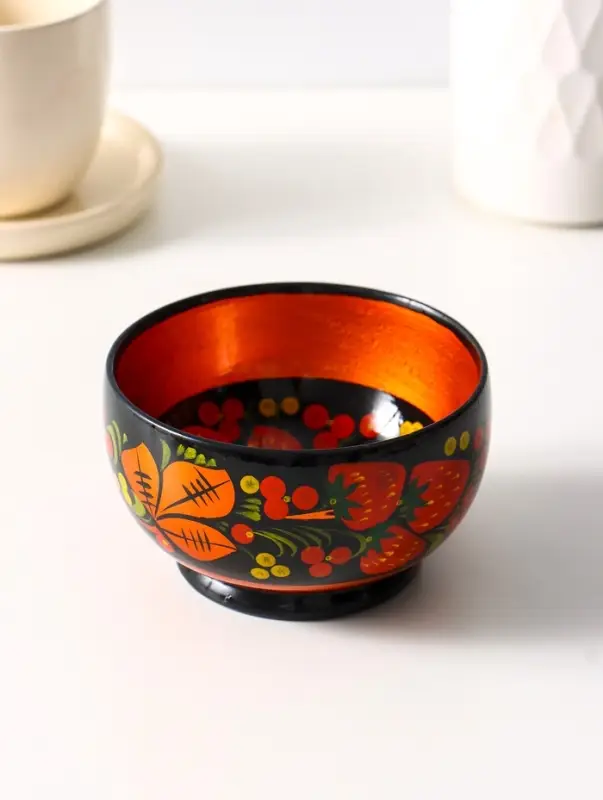 Чашка деревянная хохлома &laquo;Малая&raquo;, 11&times;5.5 см