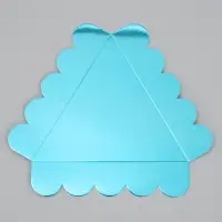Коробка для печенья, кондитерская упаковка с PVC крышкой, «Голубая», 18 х 3 см