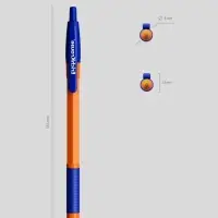 Ручка шариковая ErichKrause. R=301 Orange Matic & Grip, автоматическая, синий стержень, узел 0.7 мм, резиновый упор