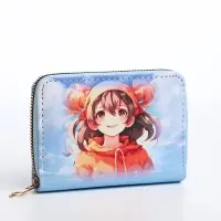 Кошелёк детский Выбражулька &laquo;Аниме&raquo;, на молнии, с принтом, голубой