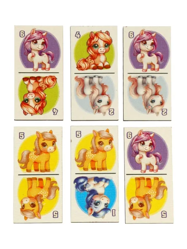 Домино деревянное Задира-плюс &laquo;Лошадки&raquo;, 6&times;3 см