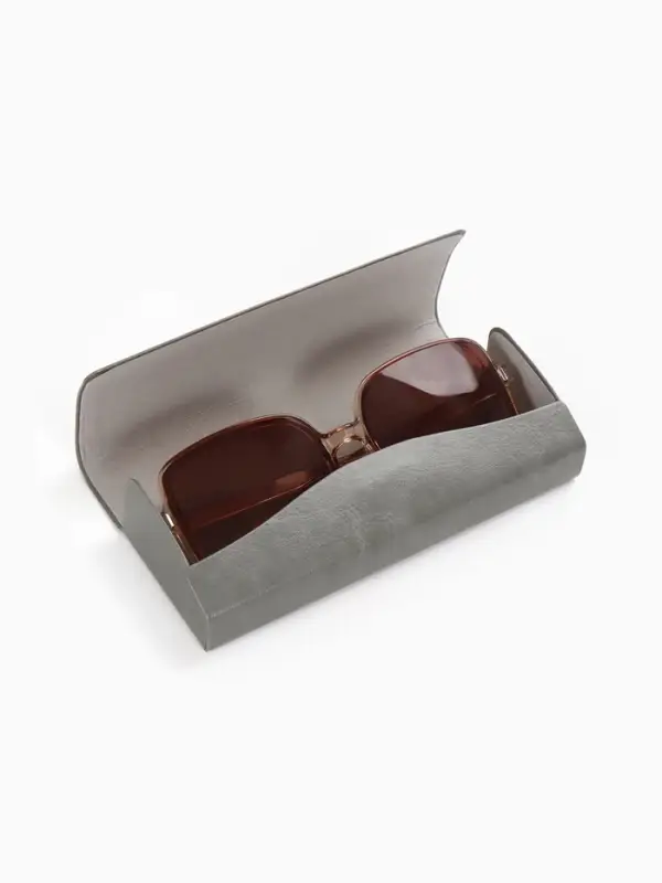 Футляр для очков на магните, 15.5&times;3.3&times;6 см, серый