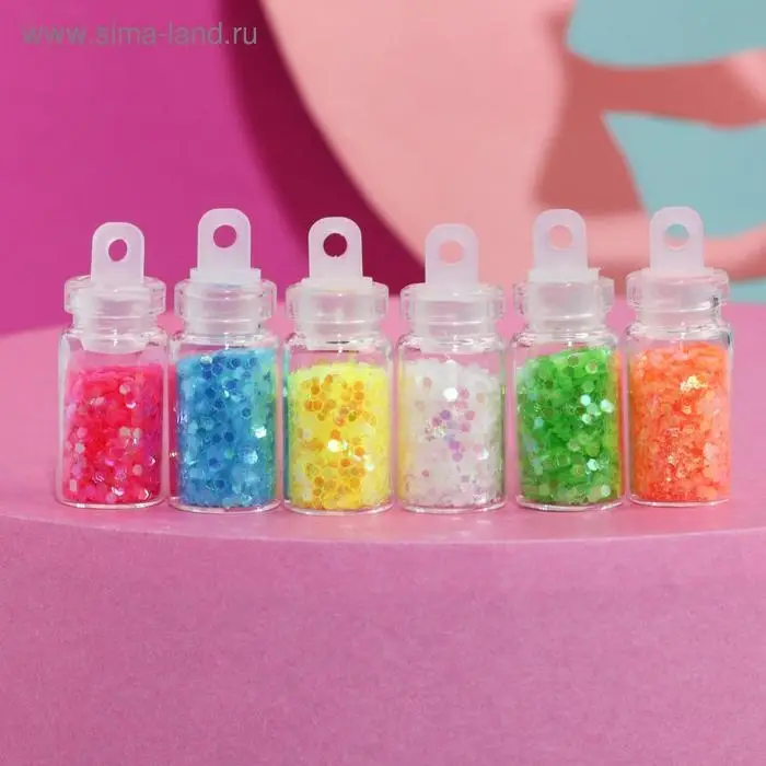 Крупные блёстки для маникюра «Королева стиля», 12 цветов Крупные блёстки для маникюра «Королева стиля», 12 цветов