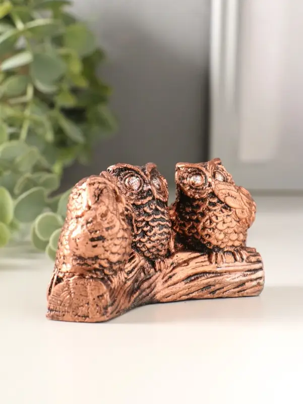 Сувенир Три совы, микс, 5,5х9х4см