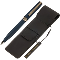 НАБОР РУЧКА BOSTON 0.7мм,син,корп.син/чехол черный, 20-0422-16