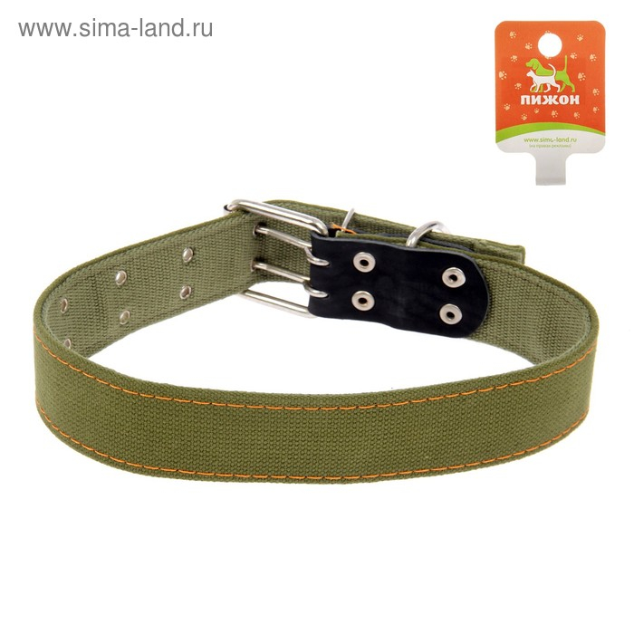 Ошейник брезентовый двухслойный, 82,5 х 4,5 см, ОШ 50-70 см Ошейник брезентовый двухслойный, 82,5 х 4,5 см, ОШ 50-70 см