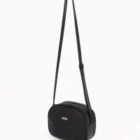 Сумка женская кросс-боди на молнии, 19&times;7&times;15 см, в клетку, чёрная