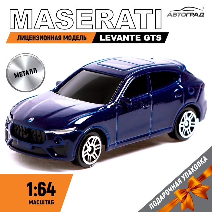 Машина металлическая MASERATI LEVANTE GTS, 1:64, цвет синий Машина металлическая MASERATI LEVANTE GTS, 1:64, цвет синий