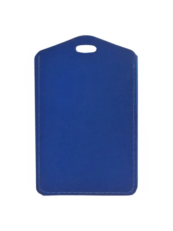 Бейдж - карман вертикальный, 70&times;100 мм, ПВХ, синий
