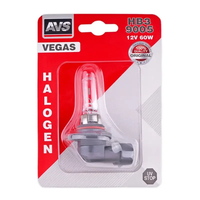 Галогенная лампа AVS Vegas в блистере HB3/9005.12V.65W.1шт.