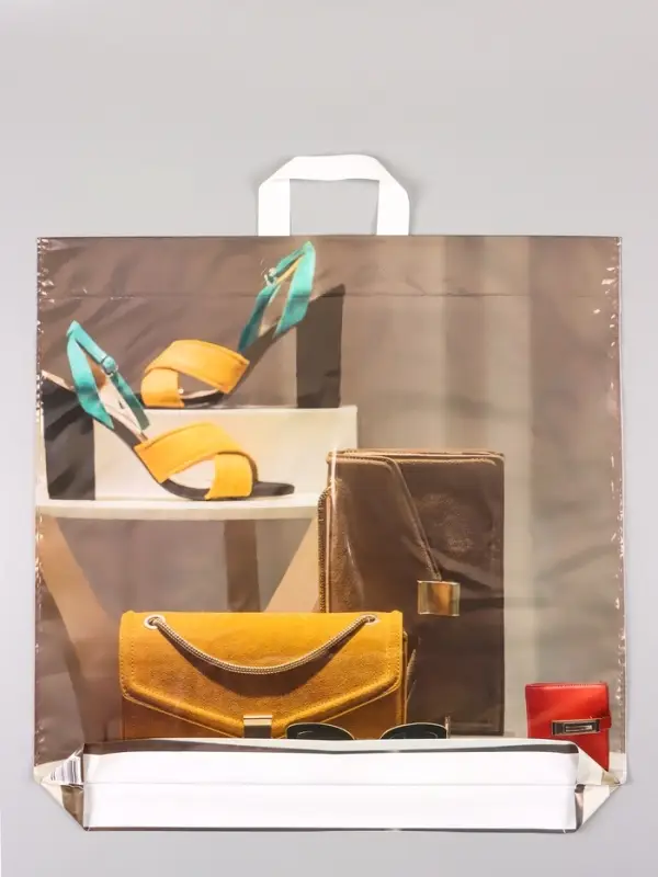 Пакет &laquo;Витрина&raquo;, полиэтиленовый с петлевой ручкой, 55&times;55 + 4 см, 60 мкм