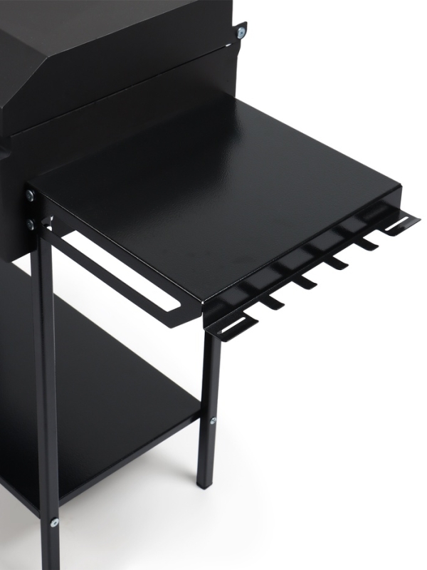 Мангал GrilMe, 35 х 115 х 83 см, сталь 2 мм, 2 полки, колёса