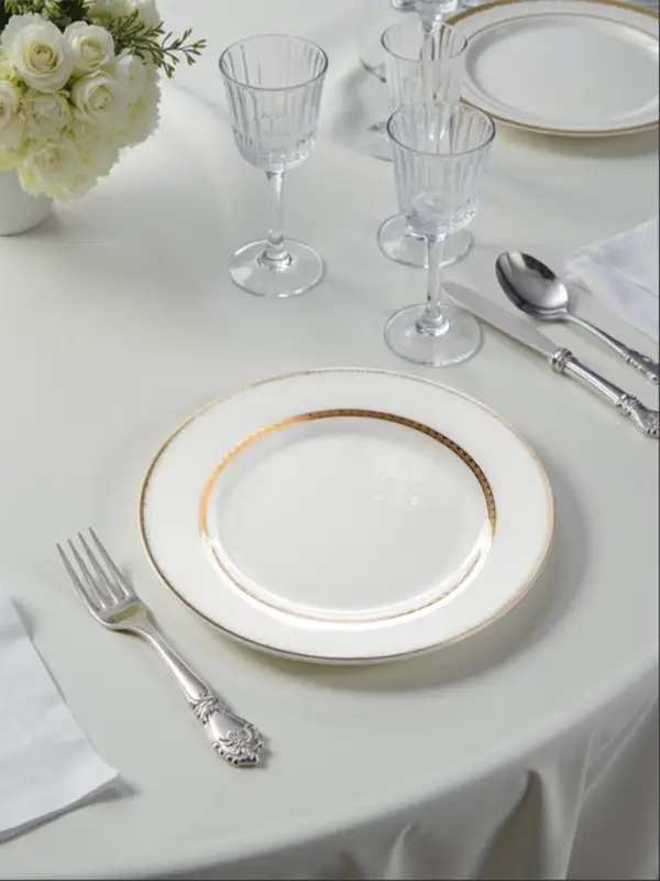 Тарелки WY Grace, d=20.5 см, набор 2 шт., фарфор, белые