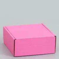 Коробка самосборная, розовая, для подарков, хранения и отправки посылок, 18&times;18&times;8 см