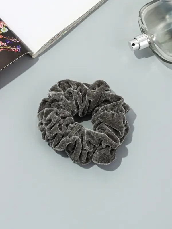 Резинка для волос «Орбита», джемма бархат, 10 см, серая