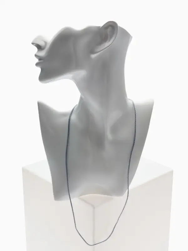 Шнурок гайтан 60 см d=2 мм, цвет серебряный, винтовой замок серебро Шнурок гайтан 60 см d=2 мм, цвет серебряный, винтовой замок серебро