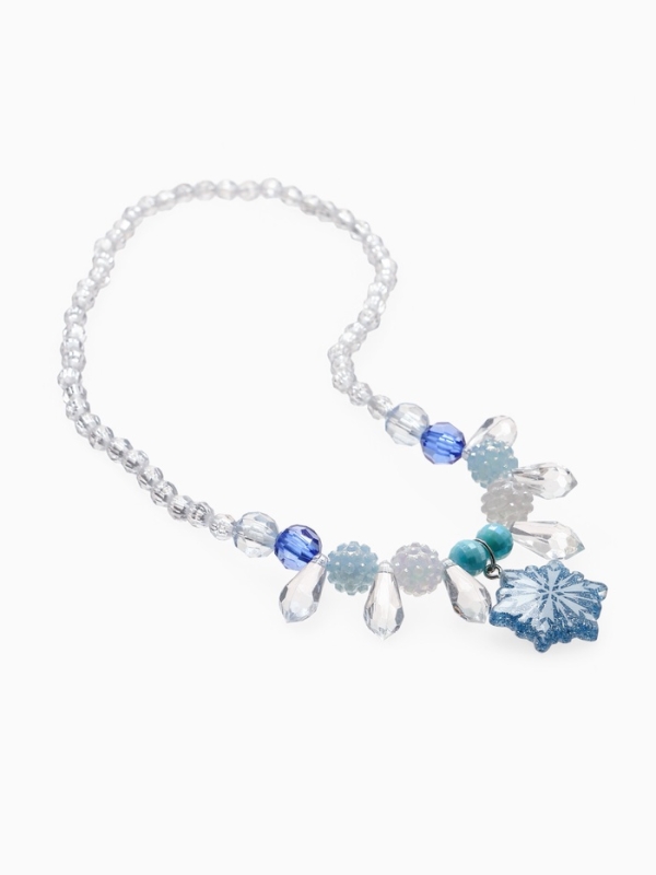 Набор детский Набор детский "Выбражулька" 2 пр-та: кулон, браслет, снежинка, цвет бело-голубой