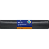 Мешки для мусора ПВД 260л 110мкм 10шт/рул черные 90x140см Luscan