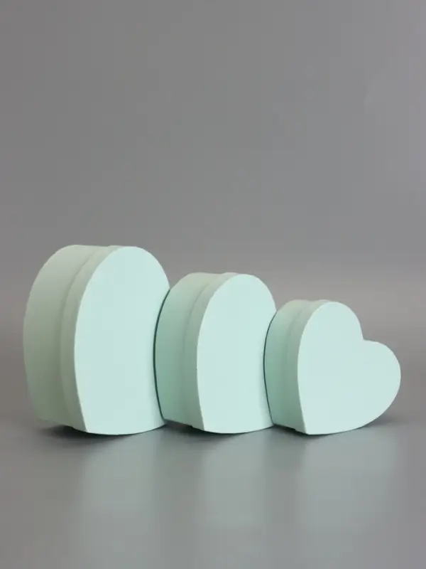 Набор коробок 3 в 1 сердца 22 х 20 х 9;  18.5 х 17 х 7.5; 16 х 14 х 6 см