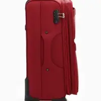 Чемодан на колёсах TEXTURA, с увеличением, кодовый замок, 42&times;26&times;68 см, 24", красный